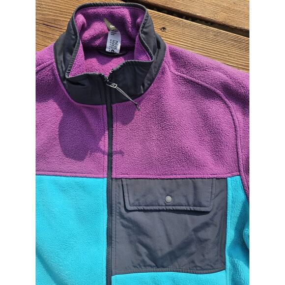 Mountain Hardwear UnClassic Fleece Jacket Mens Large Purple Blue Full Zip - Picture 2 of 6